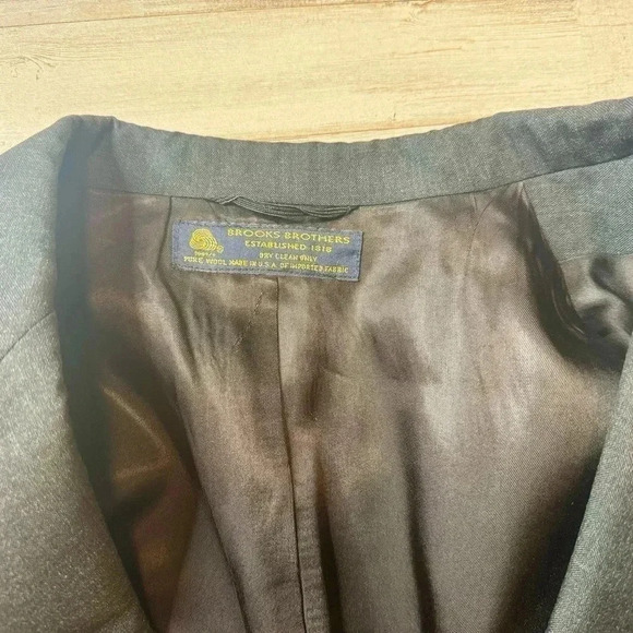 BROOKS BROTHERS 100% Wool Blazer Sz 45 - Picture 13 of 16